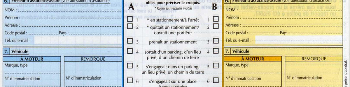 constat amiable d'accident automobile - La Capitale assurances